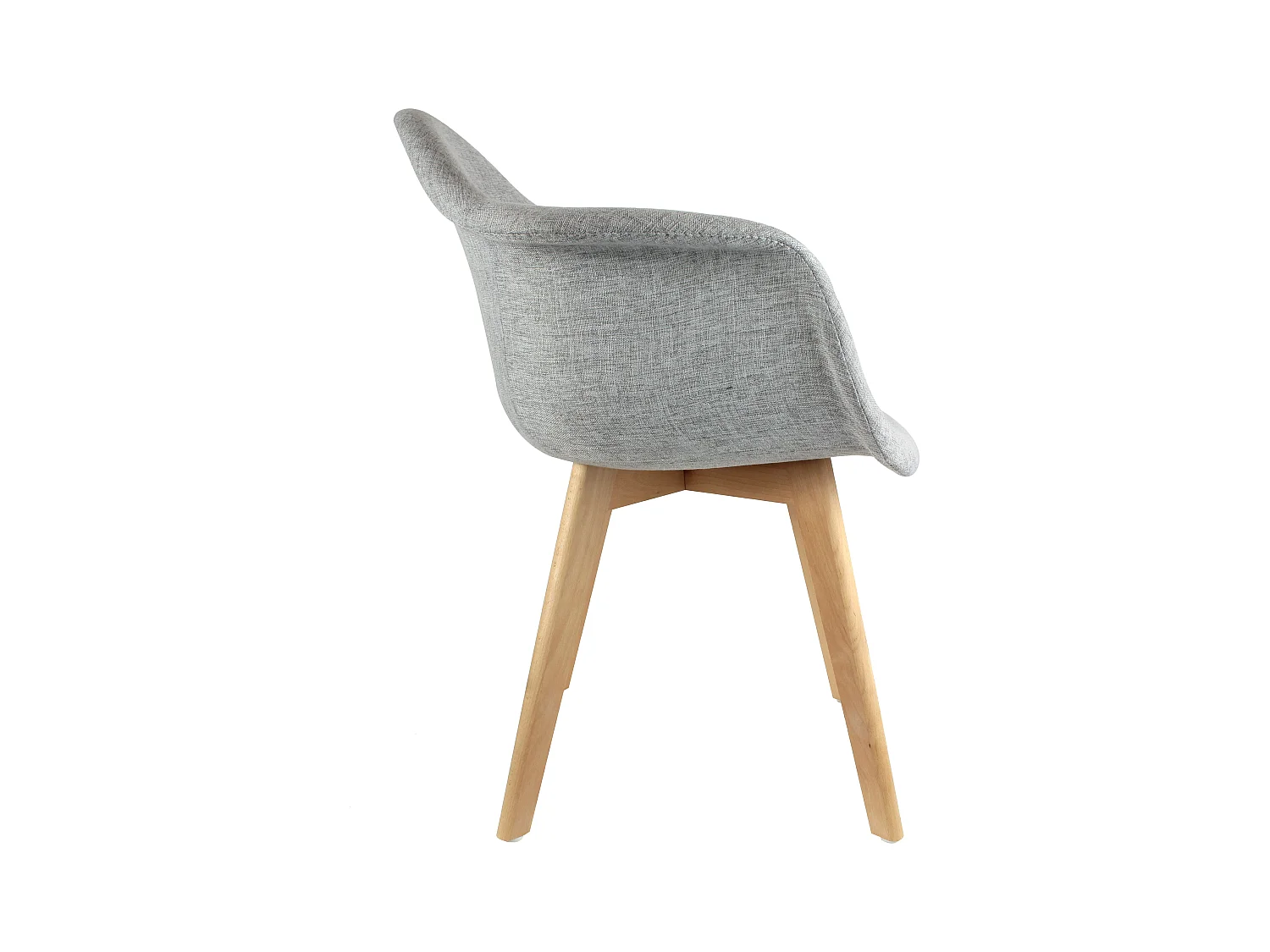 Fauteuil Scandinave Tissu Gris - Lot De 2 Gris
