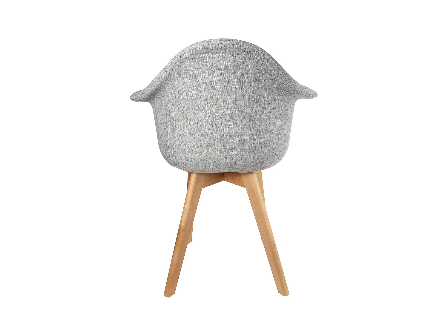 Fauteuil Scandinave Tissu Gris - Lot De 2 Gris