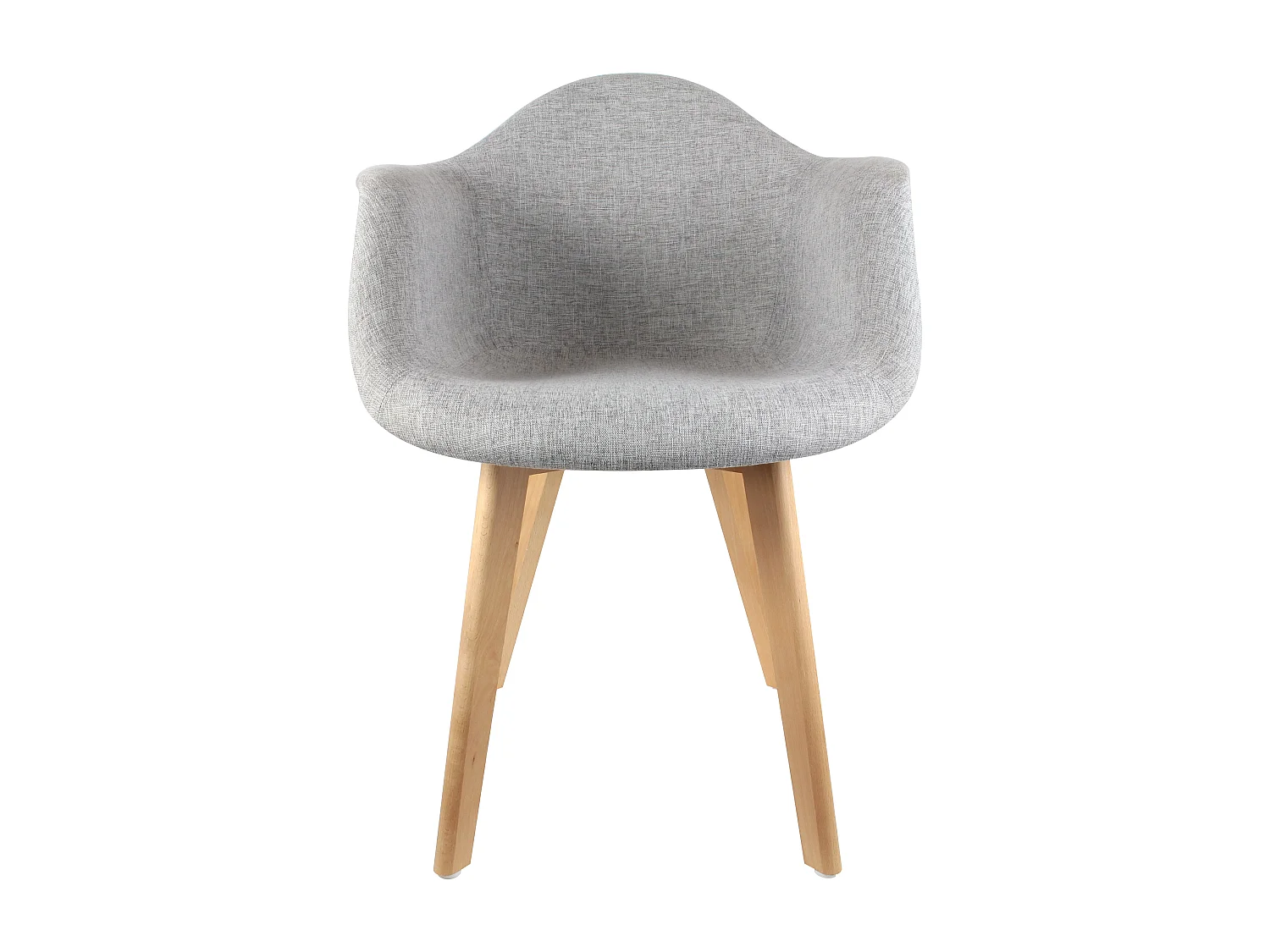 Fauteuil Scandinave Tissu Gris - Lot De 2 Gris