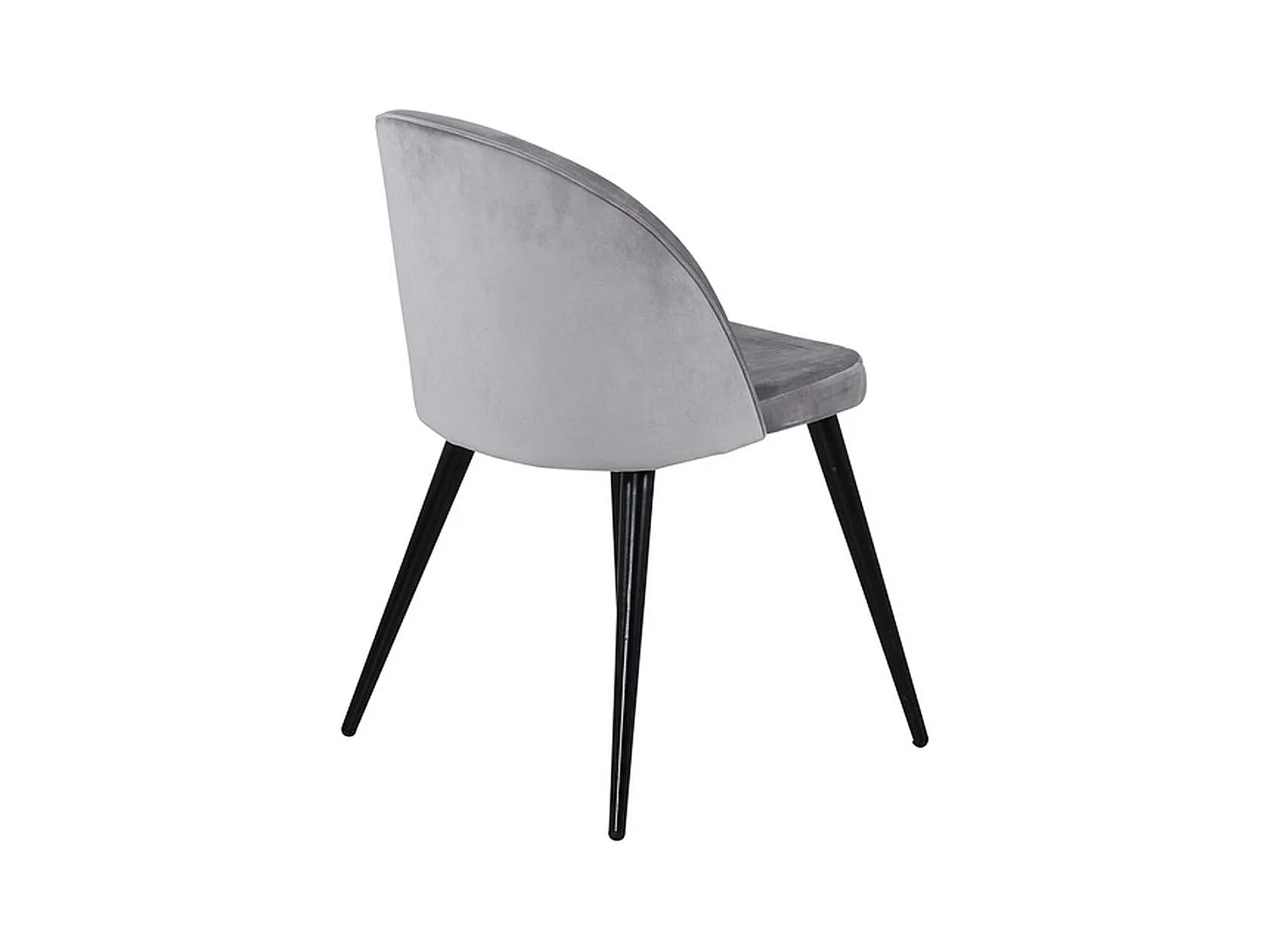 Chaise en velours avec pieds en acier Velvet (Lot de 2)