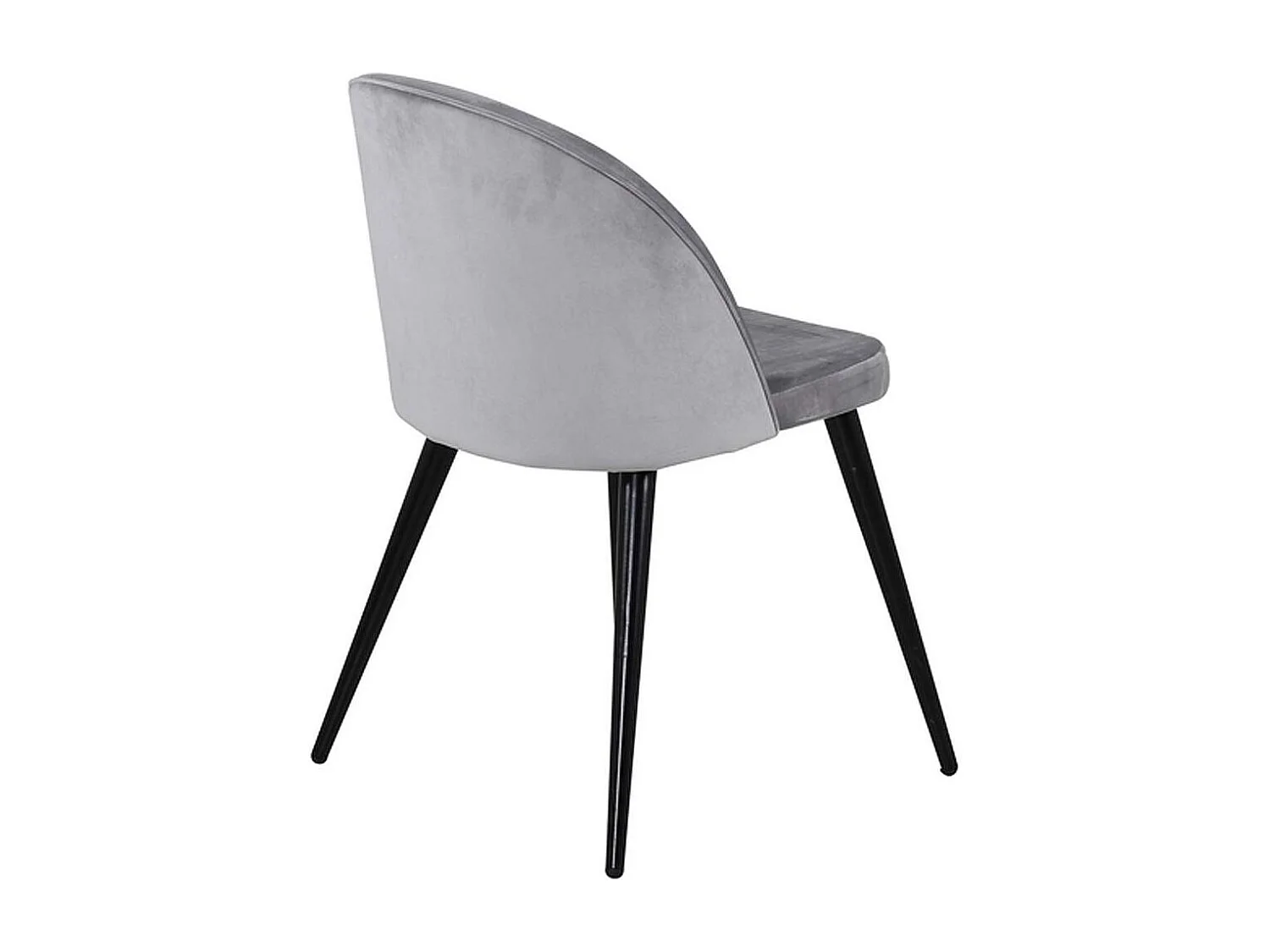 Chaise en velours avec pieds en acier Velvet (Lot de 2)