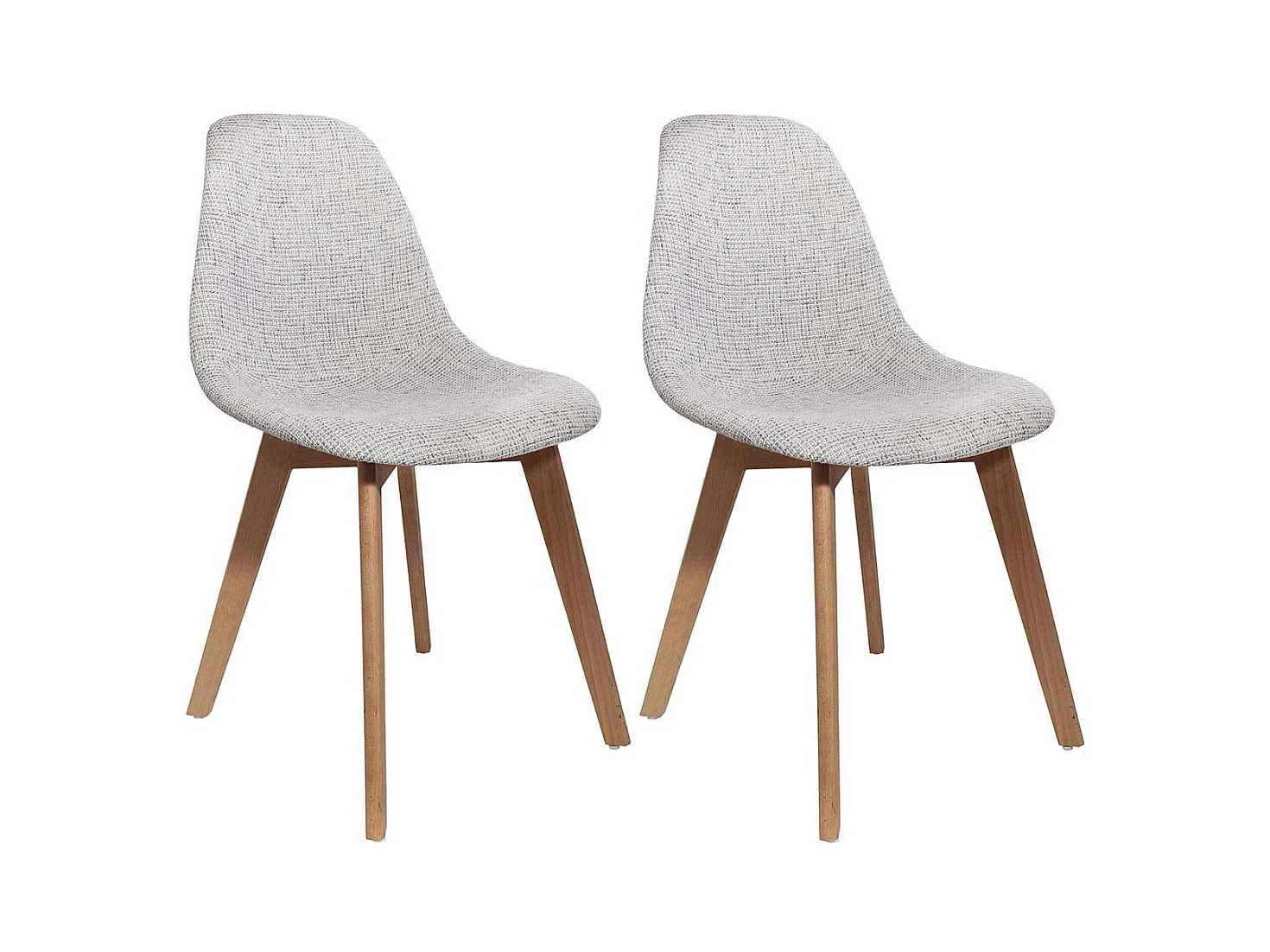 Chaise scandinave assise grosse maille (Lot de 2)
