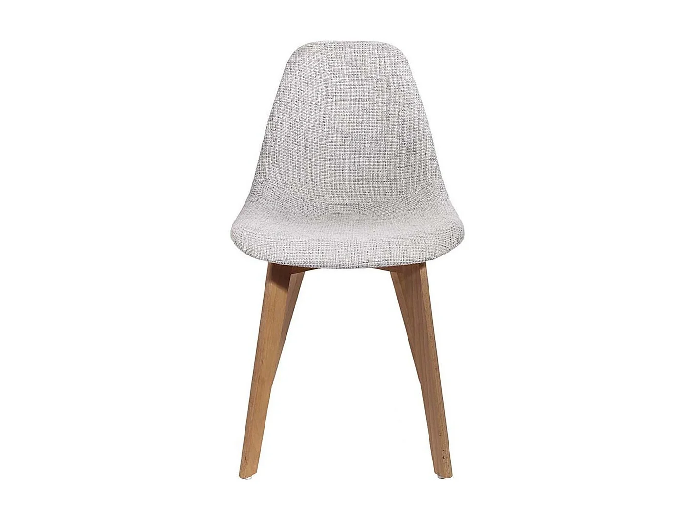 Chaise scandinave assise grosse maille (Lot de 2) Gris