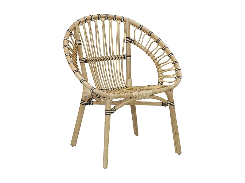 Fauteuil rond en rotin Jazz