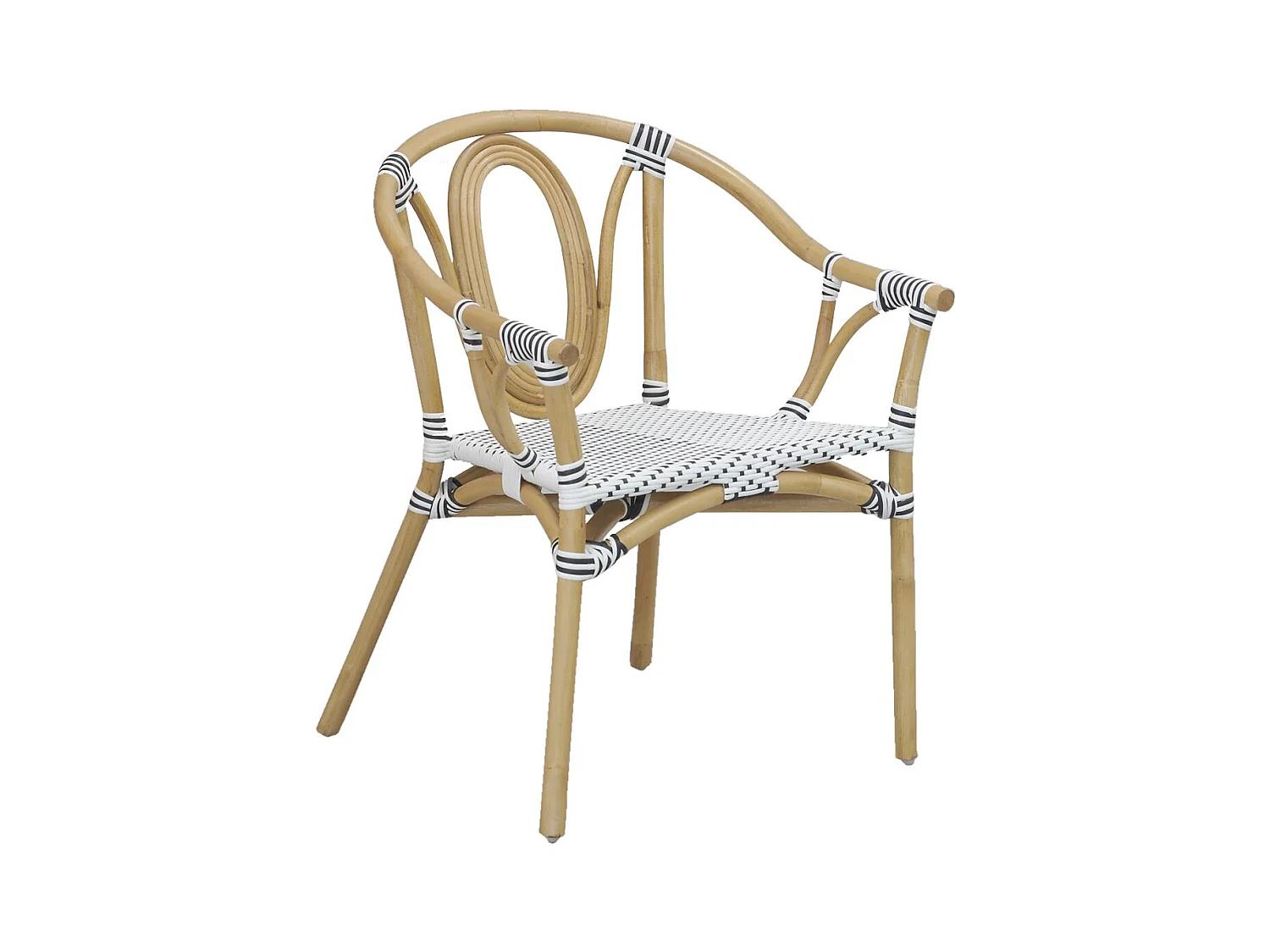 Fauteuil en rotin naturel et polyrésine Ona