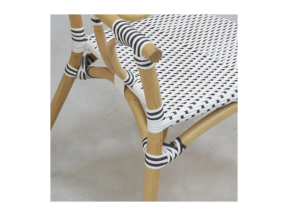 Fauteuil en rotin naturel et polyrésine Ona