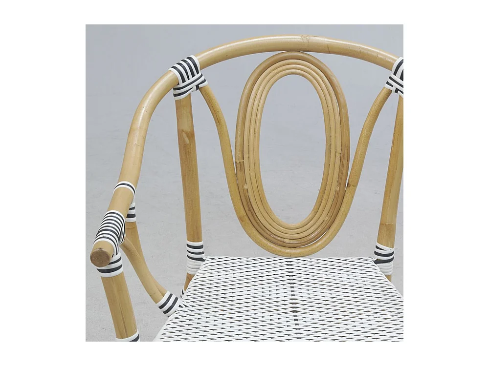 Fauteuil en rotin naturel et polyrésine Ona