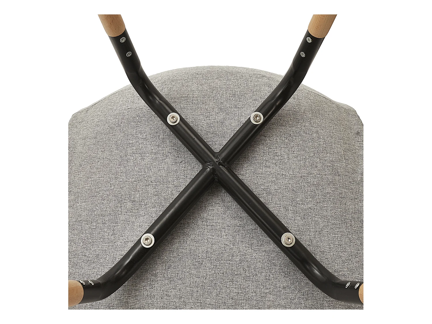 Chaise Scandinave Tissu Gris Clair Phenix - Lot De 4 Marron, Gris