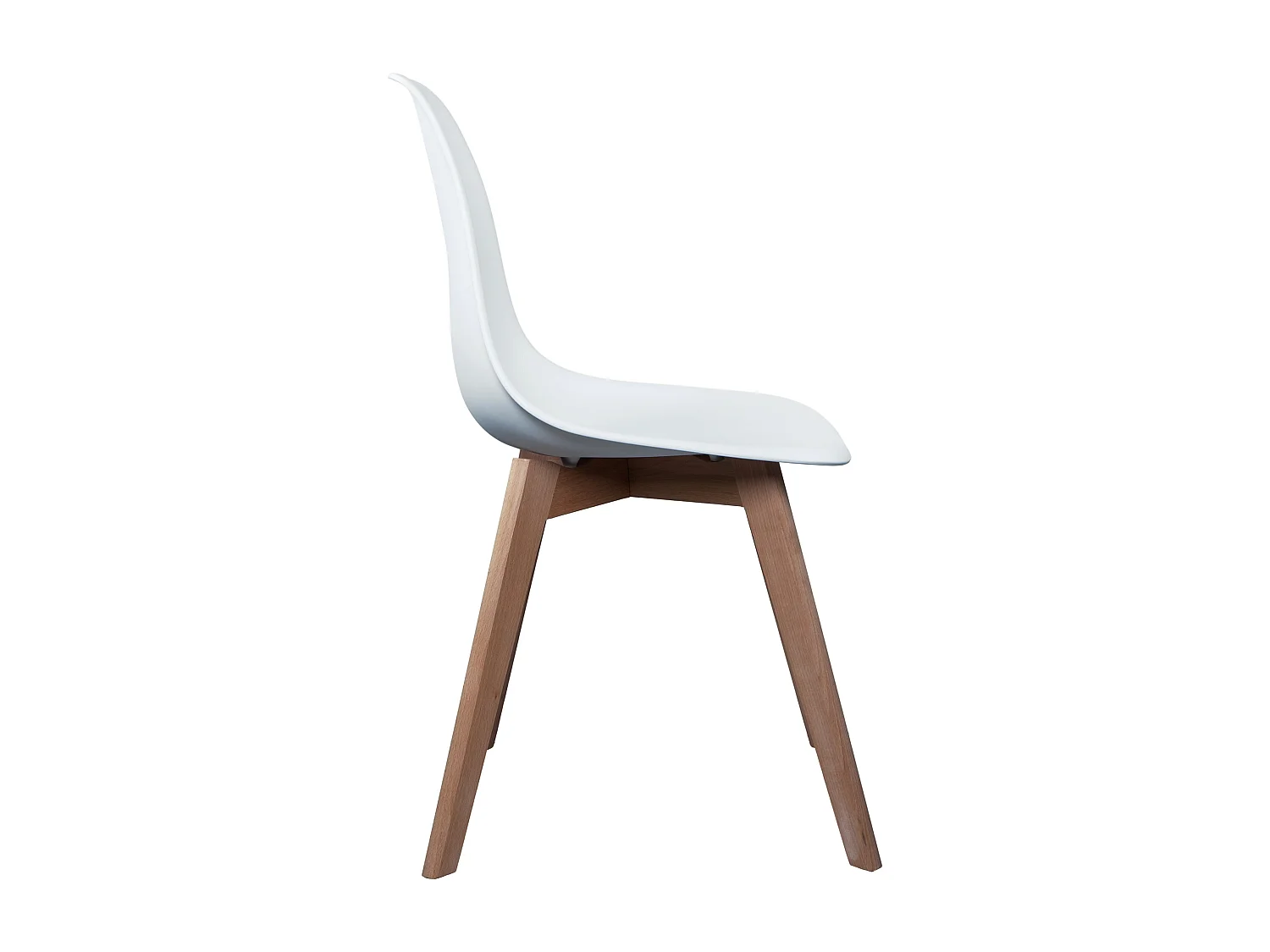 Chaise Scandinave Coque Blanche - Lot De 4 Blanc