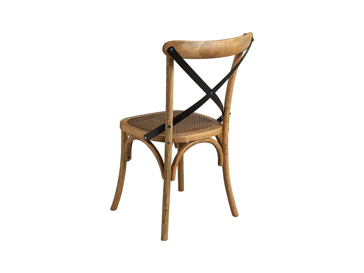 Chaise bistrot en hêtre vieilli Lot de 4