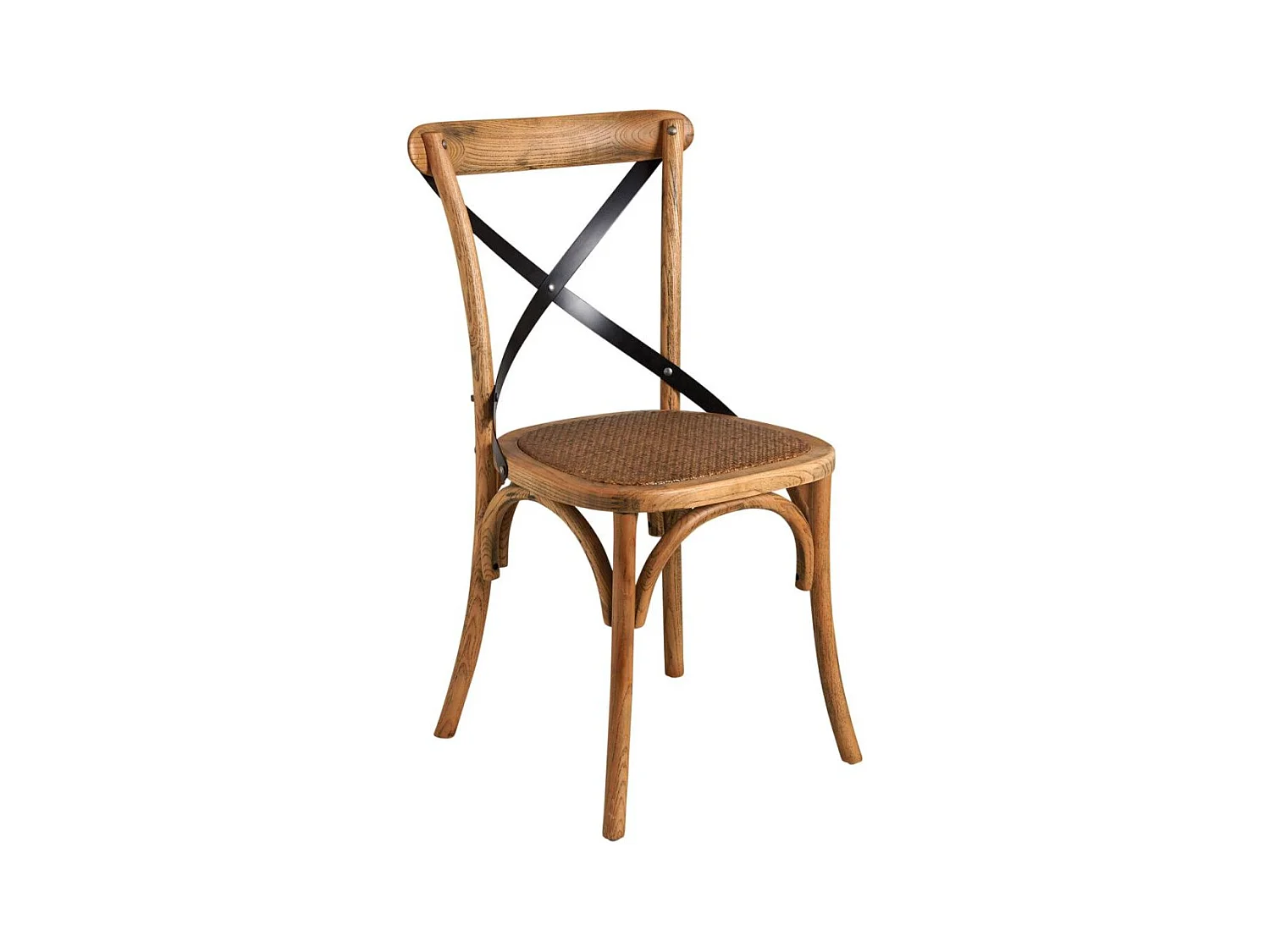 Chaise bistrot en hêtre vieilli Lot de 4