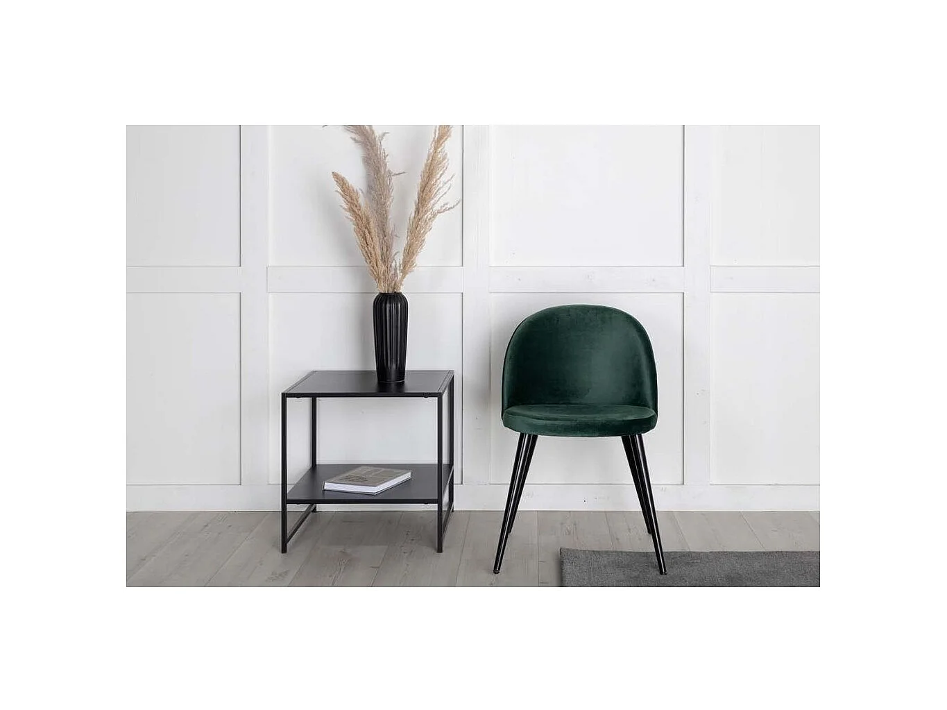 Chaise en velours avec pieds en acier Velvet (Lot de 2)