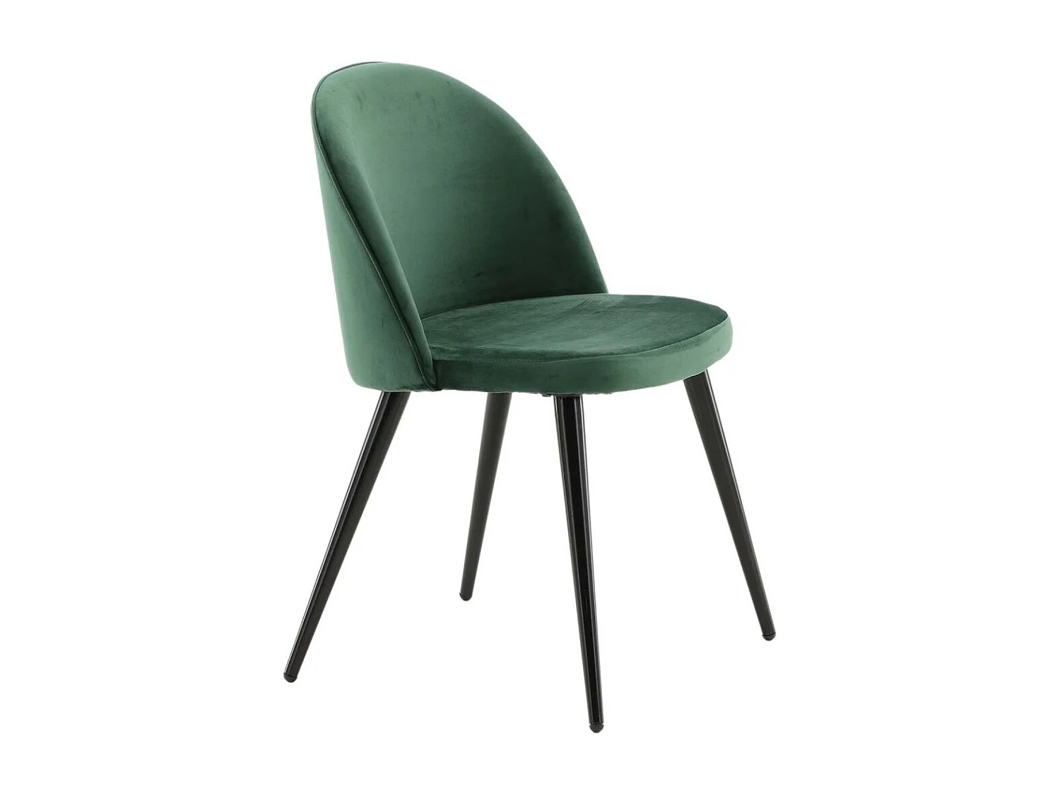 Chaise en velours avec pieds en acier Velvet (Lot de 2)