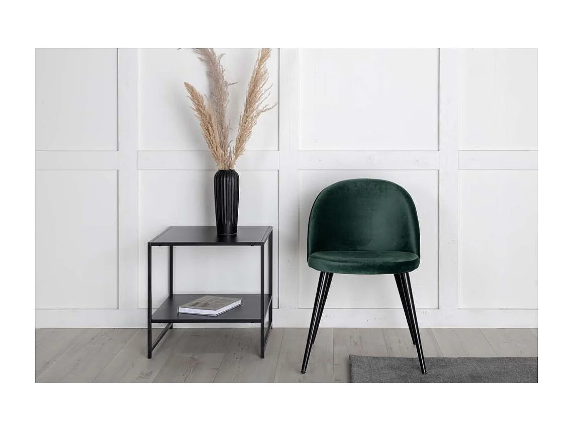 Chaise en velours avec pieds en acier Velvet (Lot de 2)