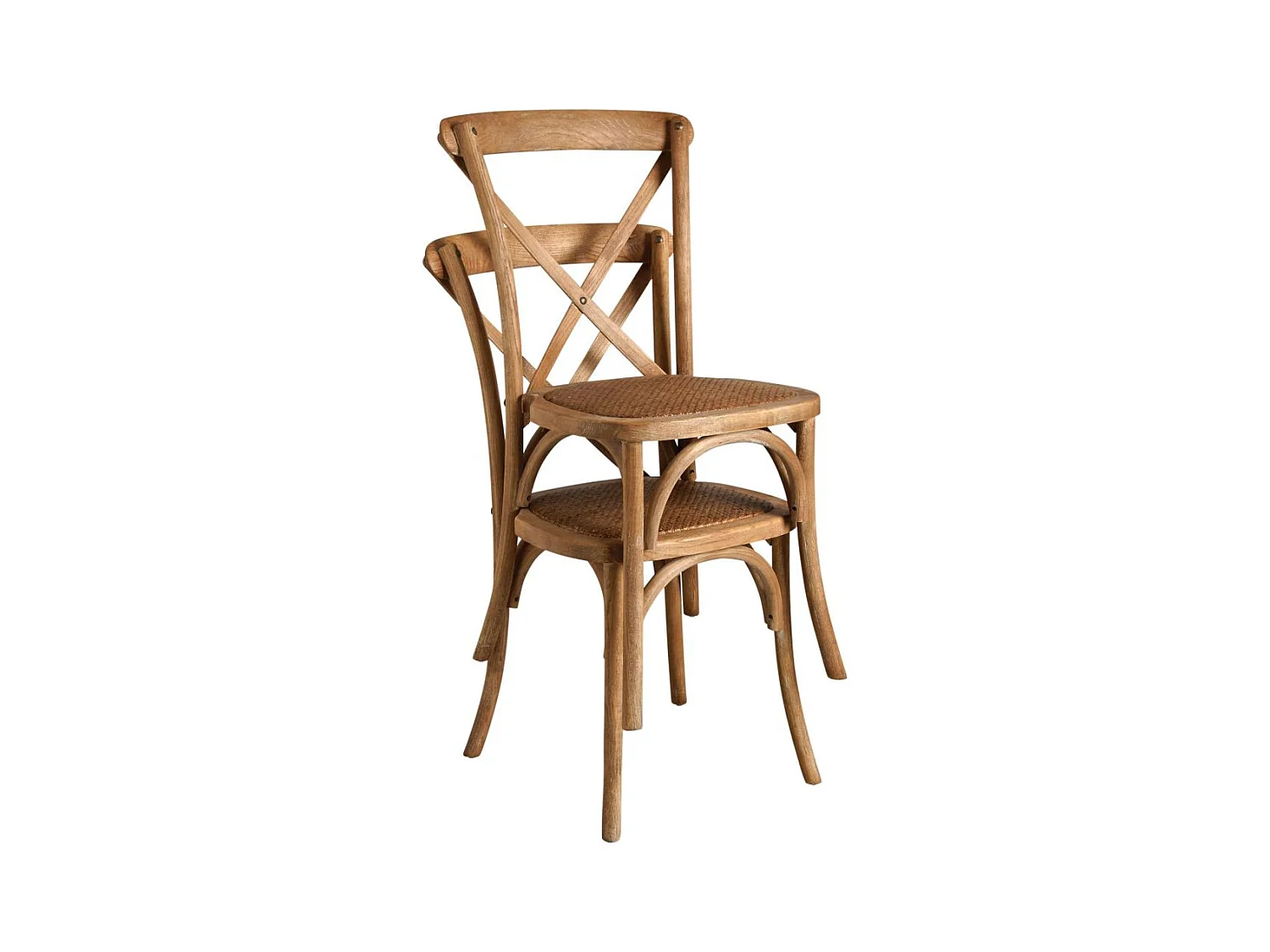 Chaise bistro en orme empilable Lot de 4