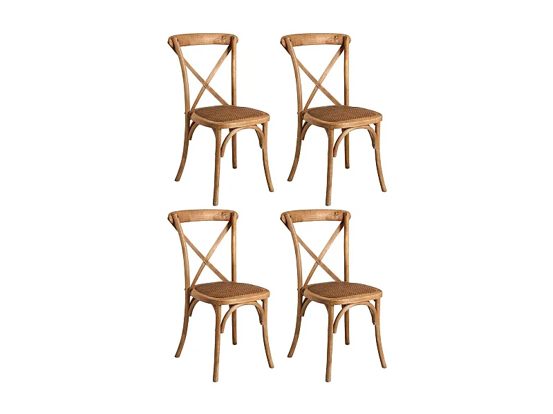 Chaise bistro en orme empilable Lot de 4