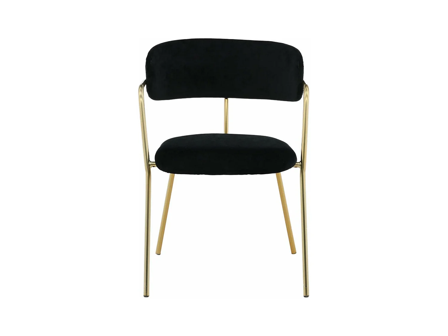 Fauteuil en métal et velours Arrow (Lot de 2)