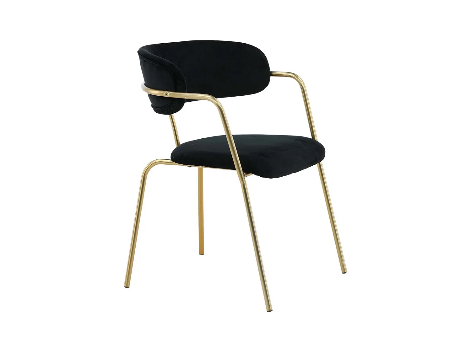 Fauteuil en métal et velours Arrow (Lot de 2)