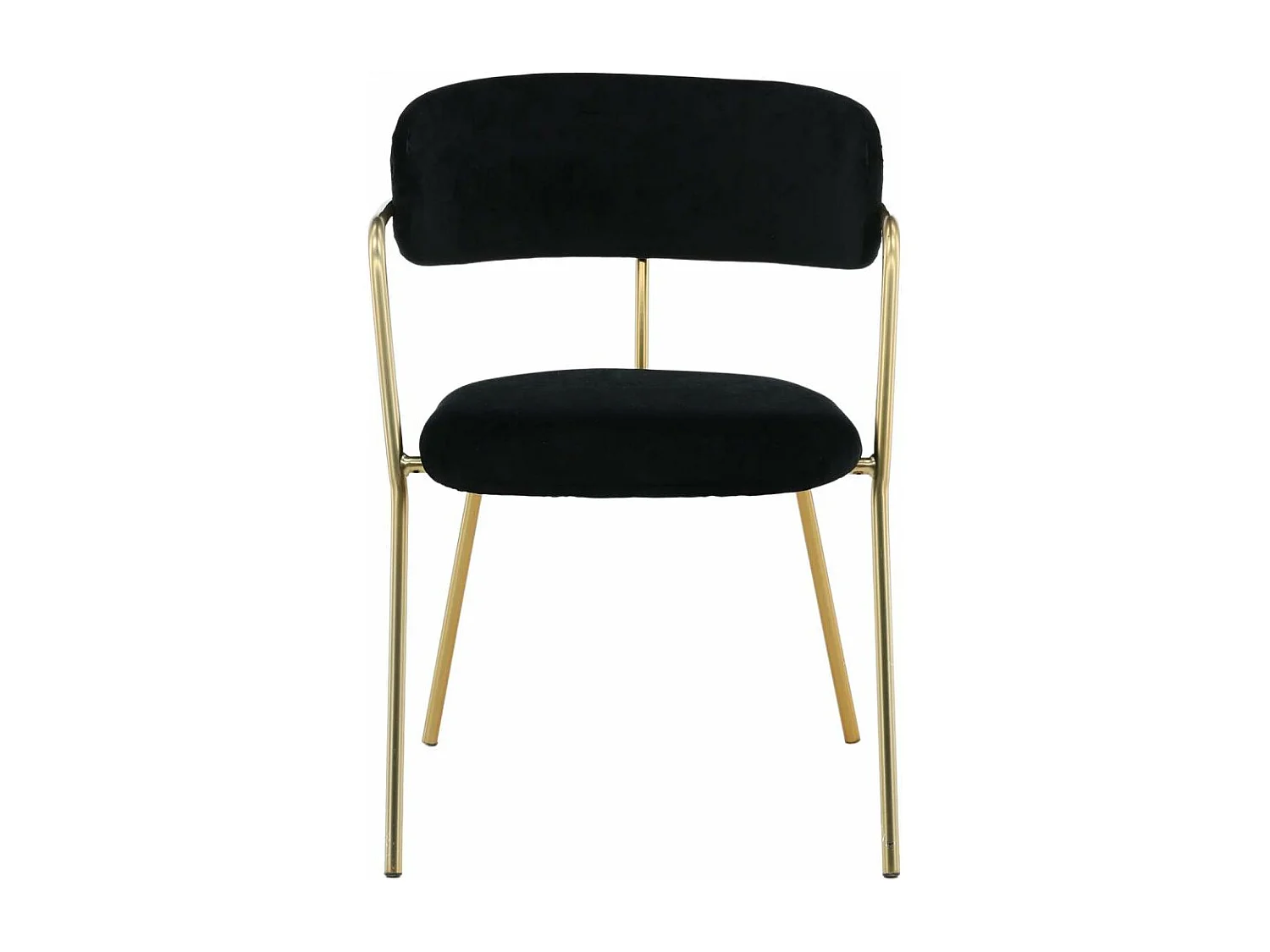 Fauteuil en métal et velours Arrow (Lot de 2)