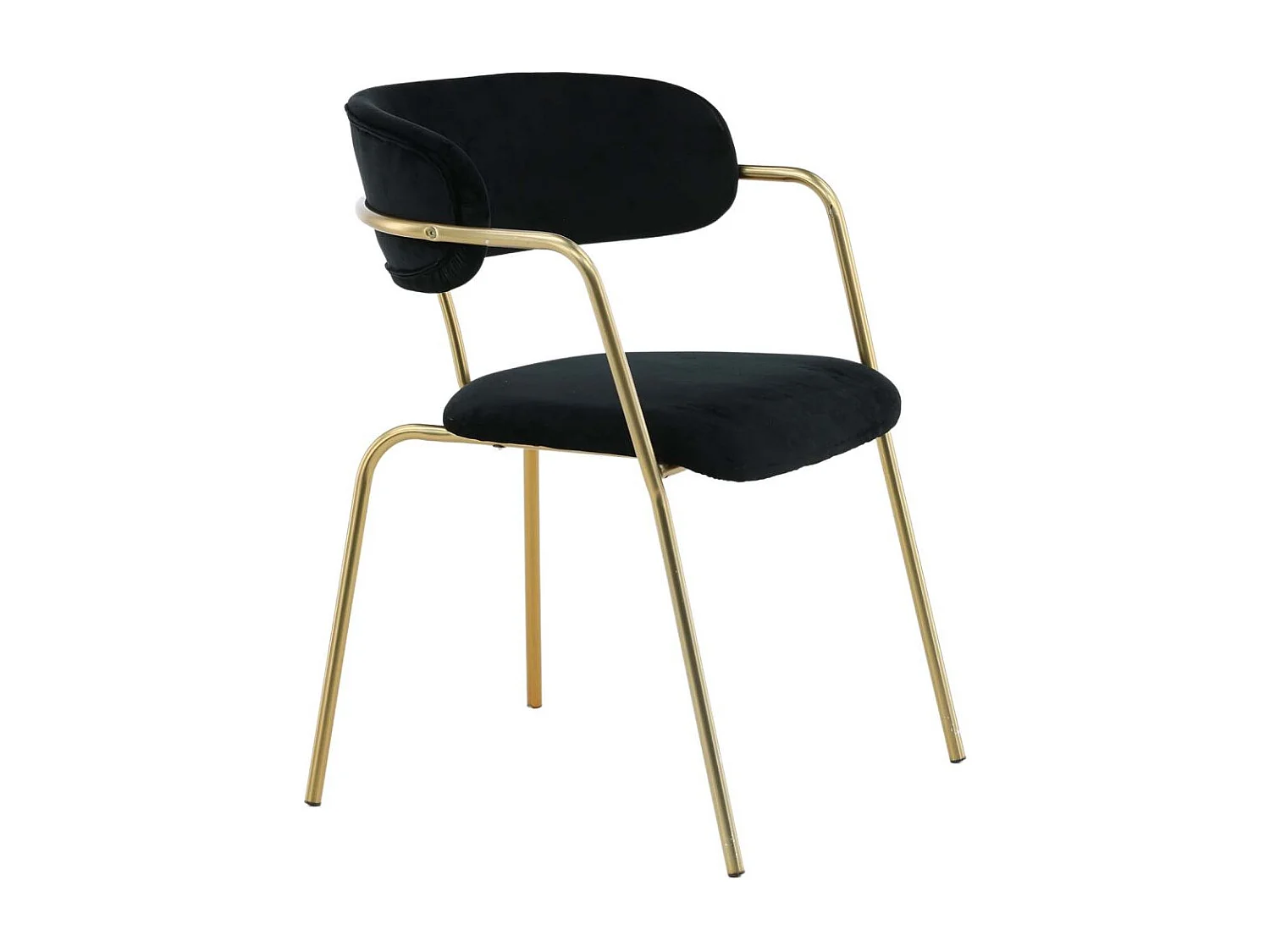 Fauteuil en métal et velours Arrow (Lot de 2)