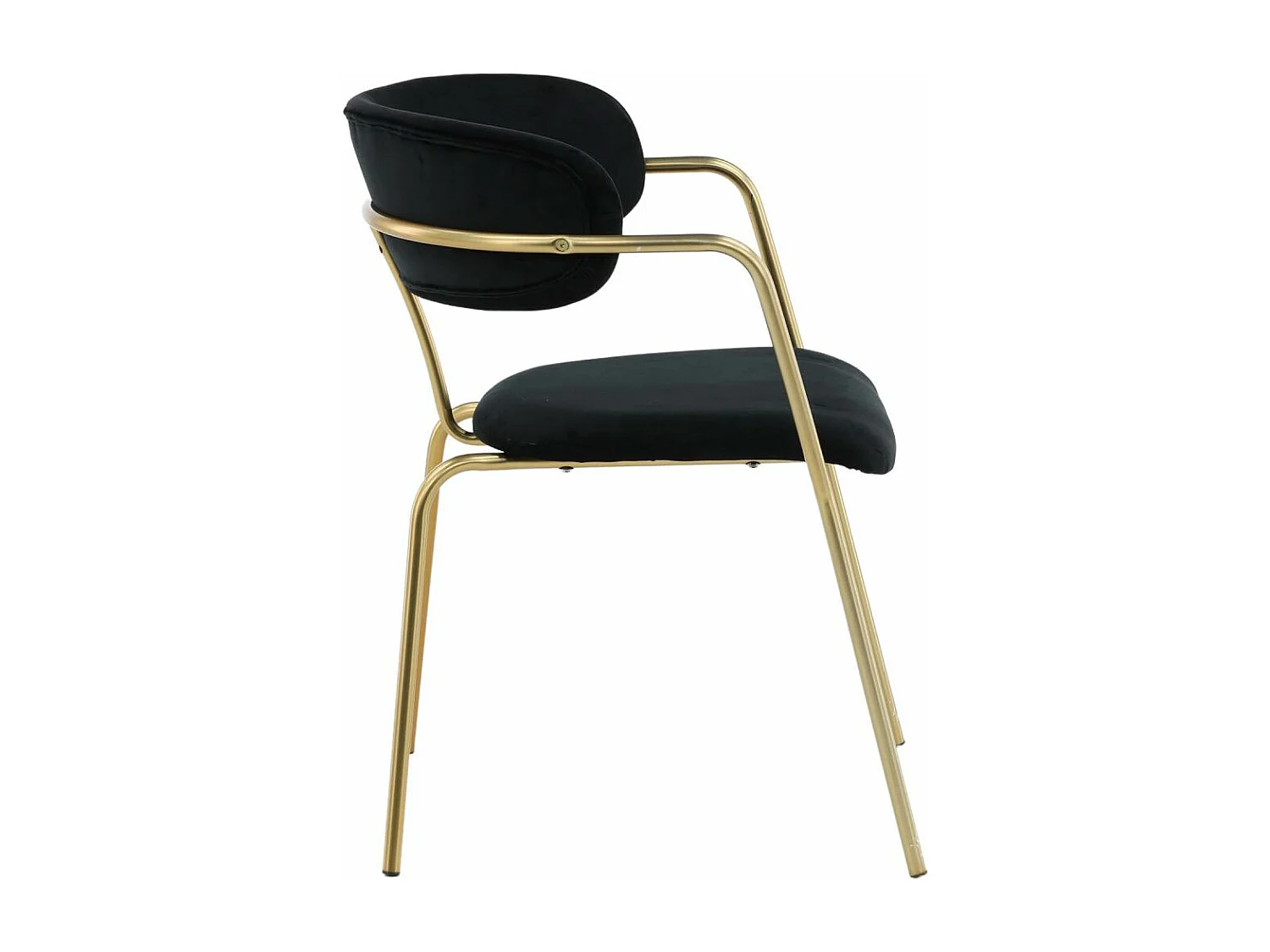 Fauteuil en métal et velours Arrow (Lot de 2)
