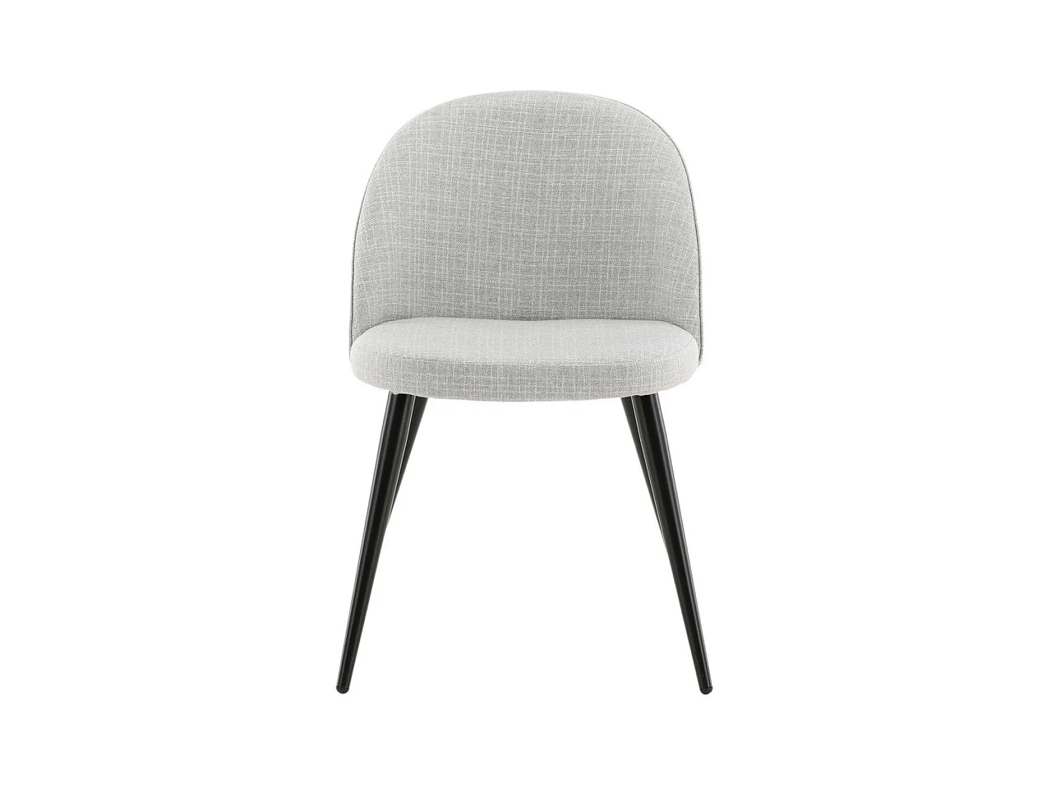 Chaise en tissu avec pieds en acier Velvet (Lot de 2)