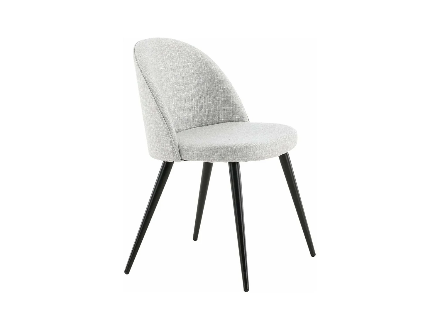 Chaise en tissu avec pieds en acier Velvet (Lot de 2)