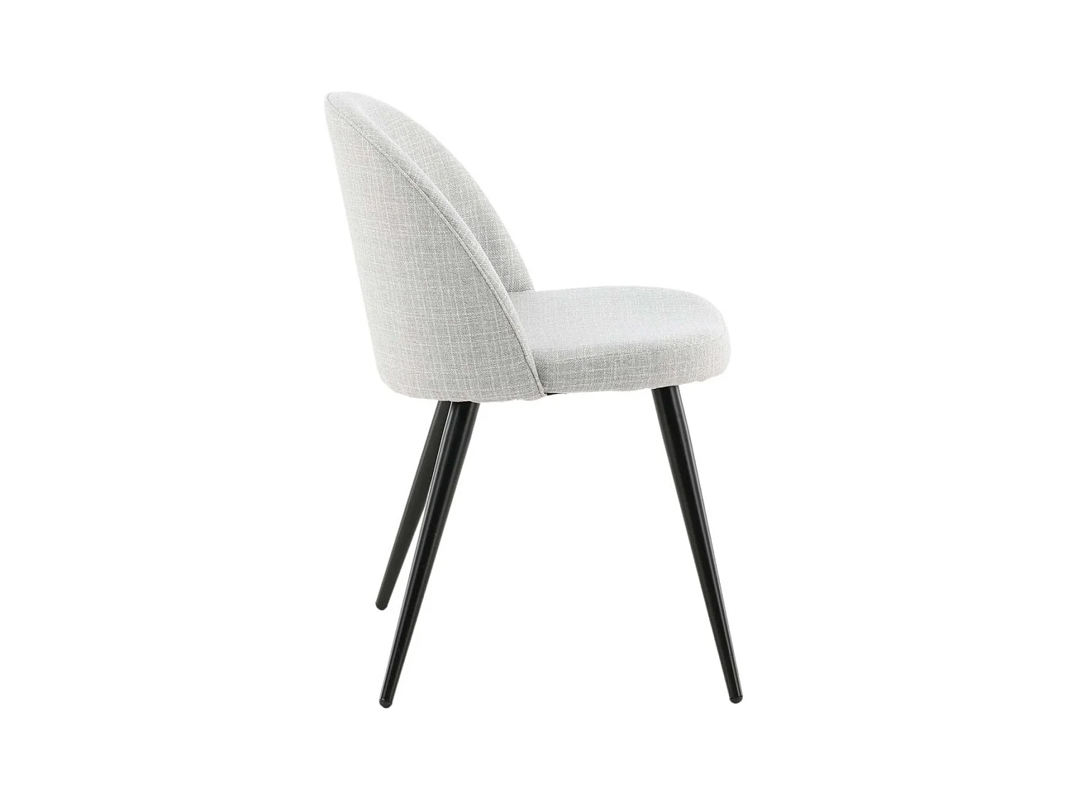 Chaise en tissu avec pieds en acier Velvet (Lot de 2)