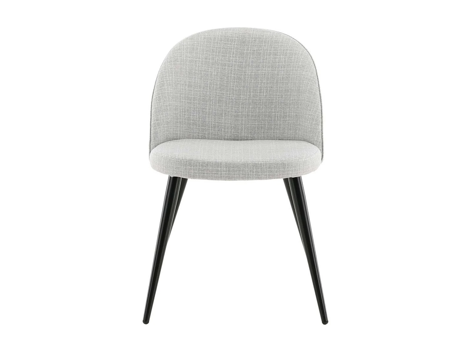 Chaise en tissu avec pieds en acier Velvet (Lot de 2)