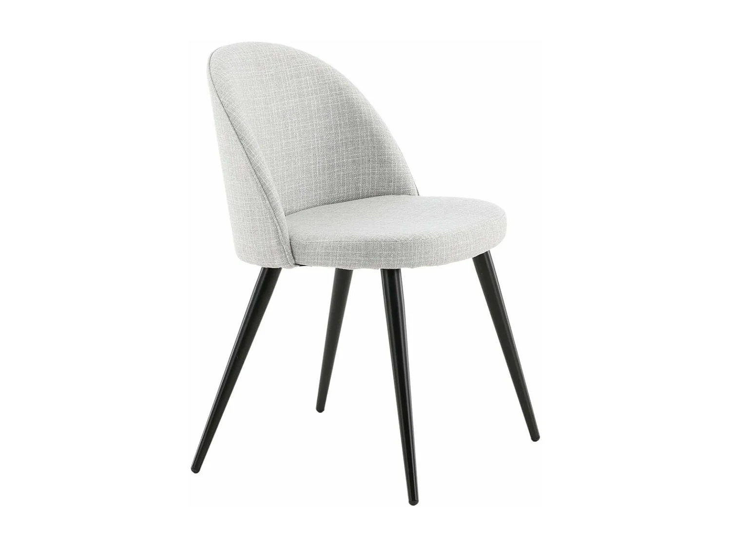 Chaise en tissu avec pieds en acier Velvet (Lot de 2)