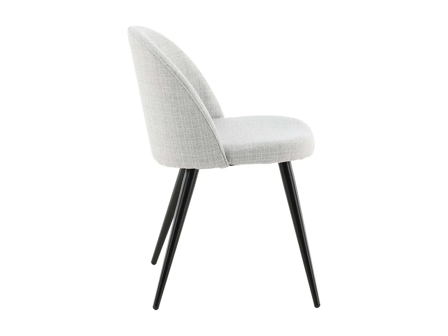 Chaise en tissu avec pieds en acier Velvet (Lot de 2)