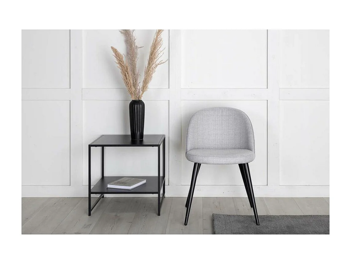 Chaise en tissu avec pieds en acier Velvet (Lot de 2)