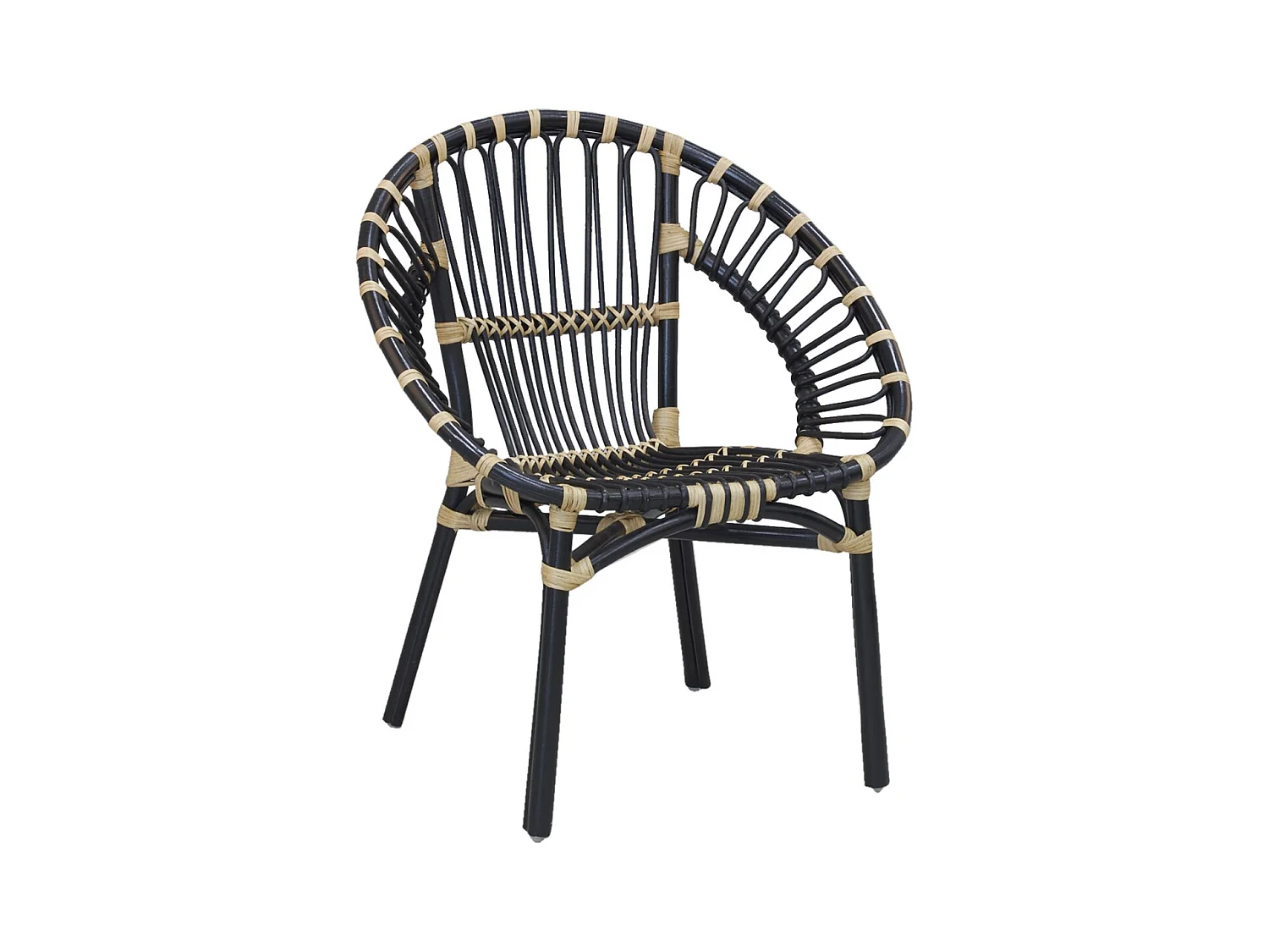 Fauteuil rond en rotin Jazz