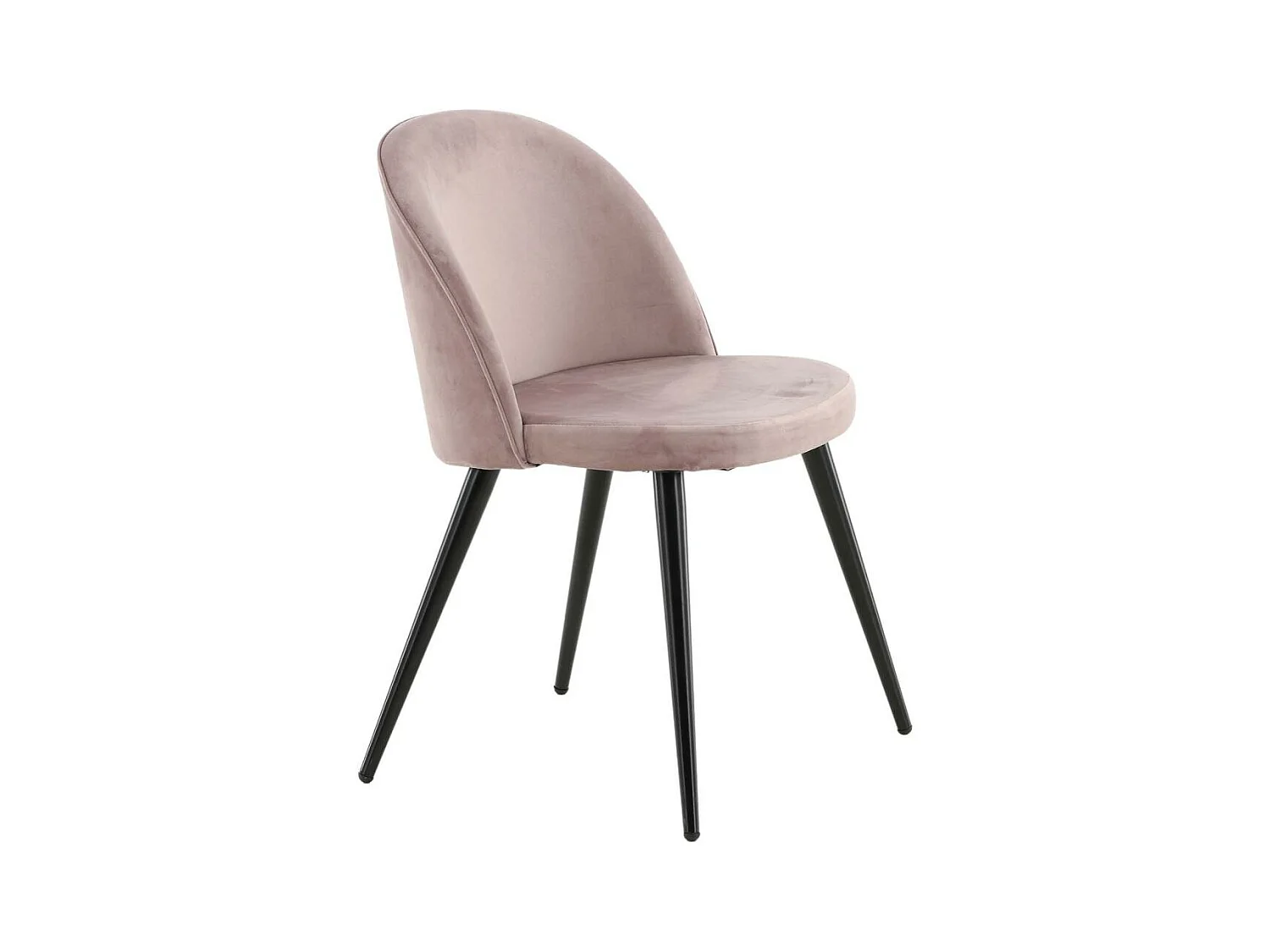 Chaise en velours avec pieds en acier Velvet (Lot de 2)