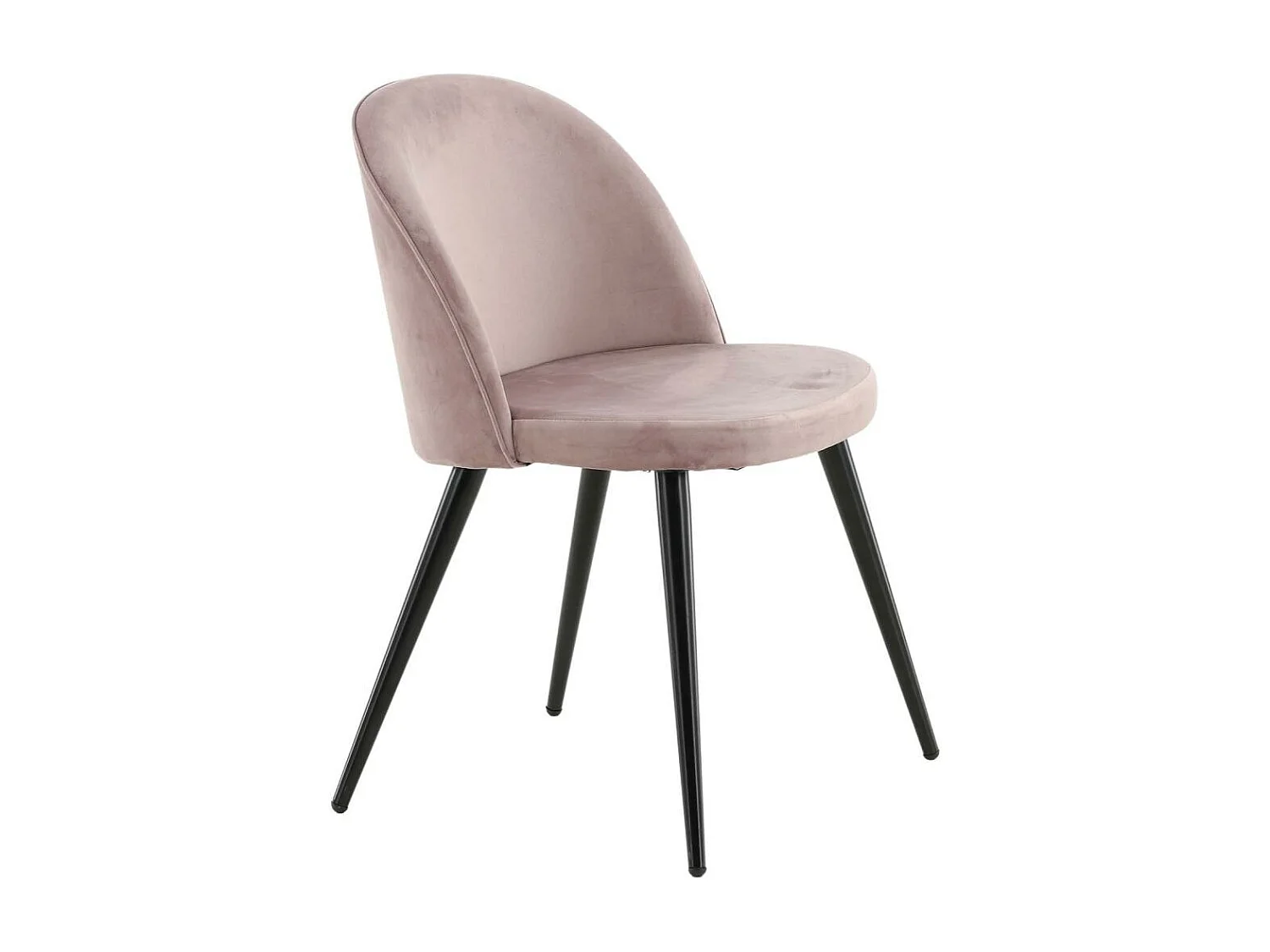 Chaise en velours avec pieds en acier Velvet (Lot de 2)