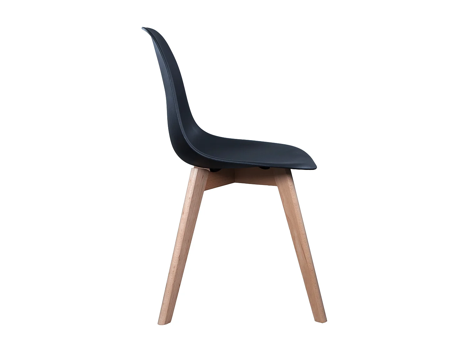 Lot de 2 Chaises - HOME DECO FACTORY - Scandinaves - Noires