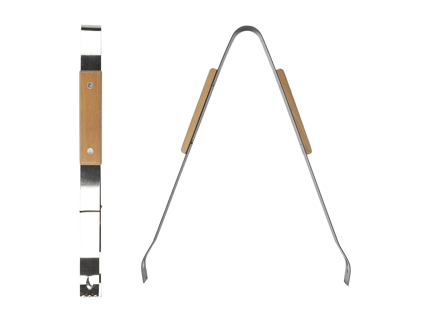 Ustensile Barbecue X4 Noir, Marron, Argent