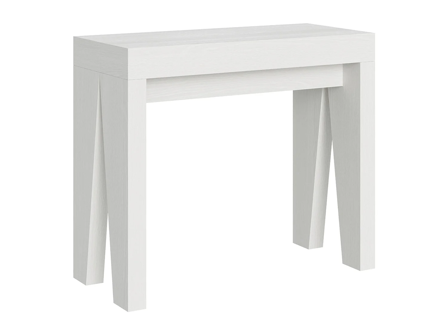 Console extensible 90x40/196 cm Naxy Small frêne blanc