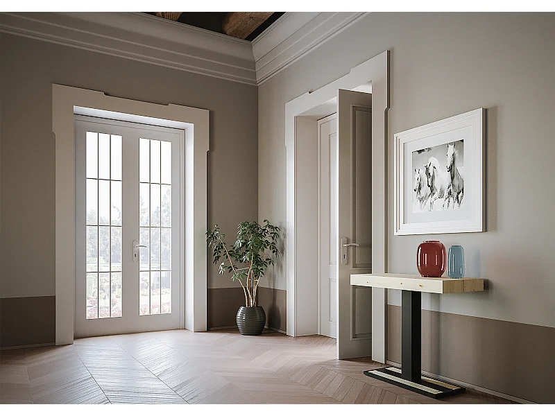 Console Capital Sapin Nature cadre Anthracite