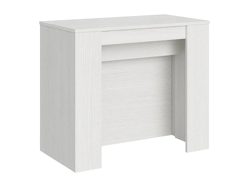 Consola extensible de madera Barry 90x48/296 cm-Color Blanco