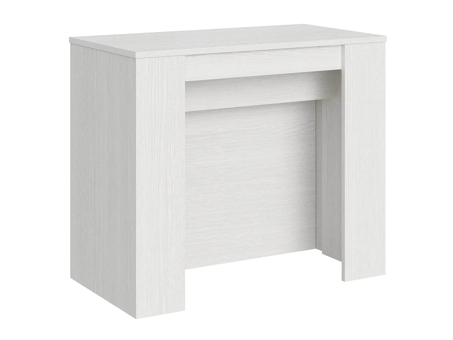 Konsola rozkładana 90x48/296 cm Venus Frassino biała wewnętrzne przedłużenia