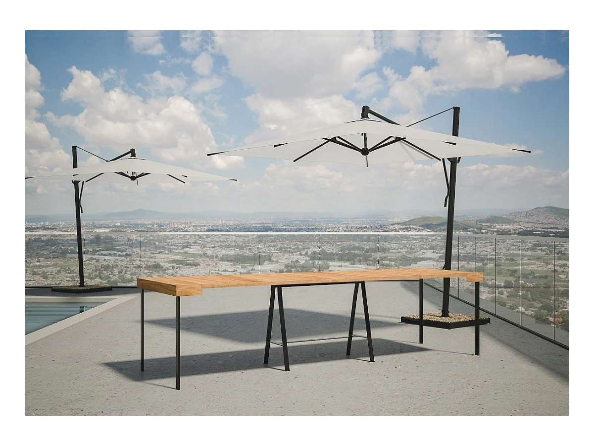 Console Iris Sapin Teinté cadre Anthracite