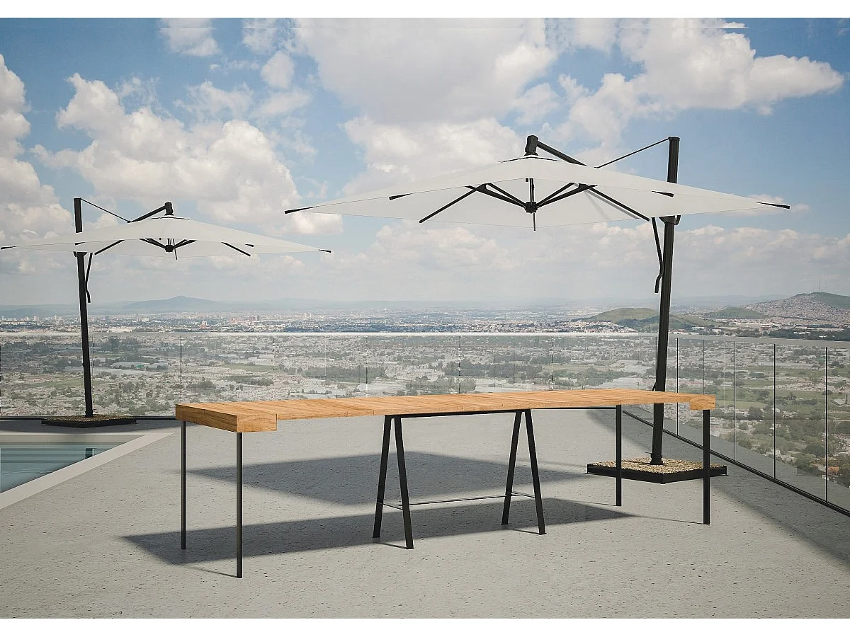 Console Iris Sapin Teinté cadre Anthracite