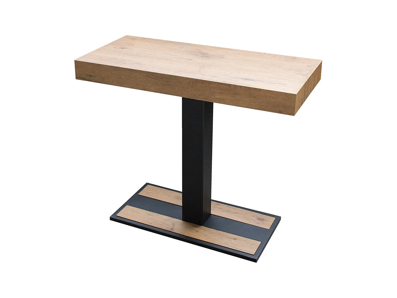 Console extensible 90x40/300 cm Capital Chêne Nature cadre Anthracite