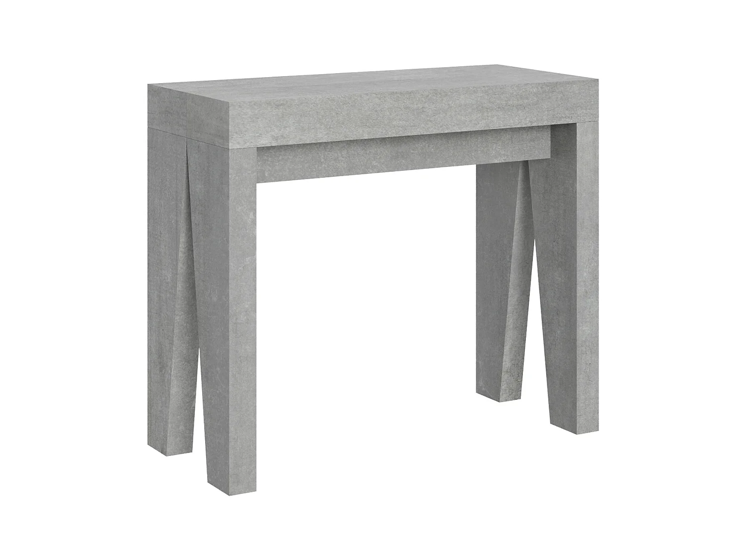 Console extensible 90x40/196 cm Naxy Small Gris Béton