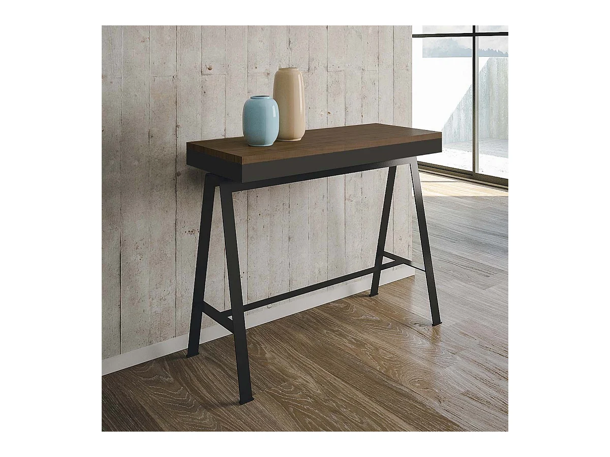Consolle allungabile 90x40/300 cm Banco Evolution noce