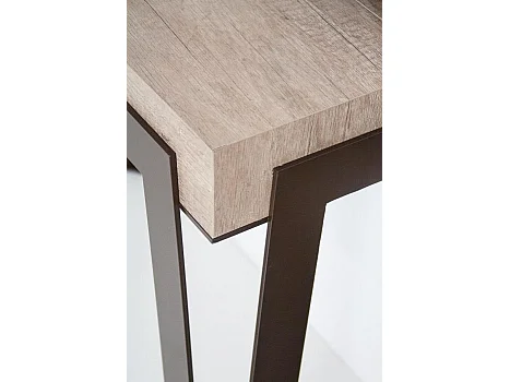 Konsola rozkładana 90x40/196 cm Rio Mały Dąb Premium Natura Struktura Antracyt