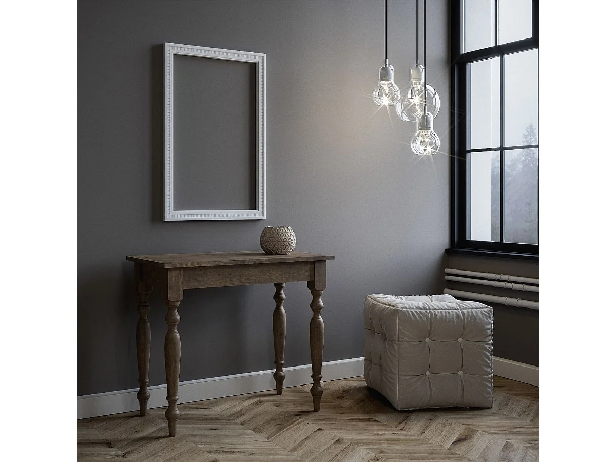 Console extensible 90x48/204 cm Romagna Small Noyer