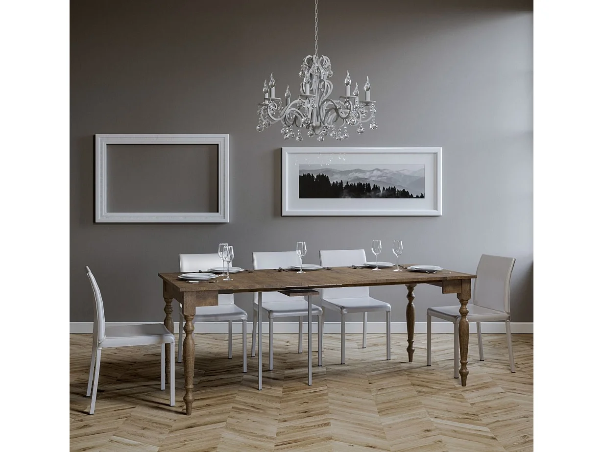 Console extensible 90x48/204 cm Romagna Small Noyer