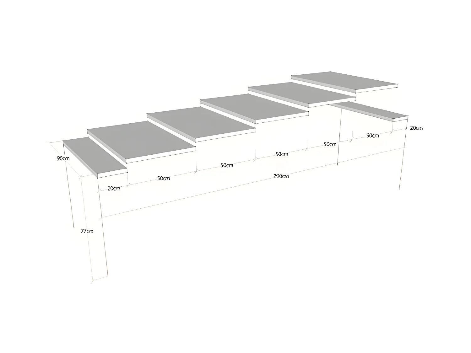 Console Primula Sapin Teinté cadre Anthracite